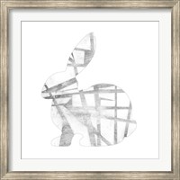 Geometric Rabbit in Silver III Fine Art Print