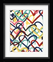 Heart Scribbles II Framed Print
