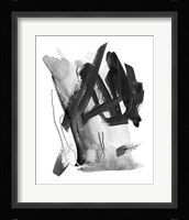 Black & Grey Collide I Framed Print