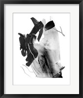 Black & Grey Collide III Framed Print