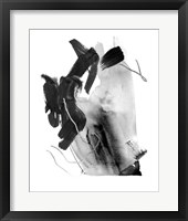 Black & Grey Collide III Framed Print