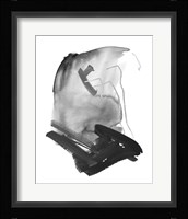 Black & Grey Collide IV Framed Print