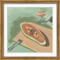 Still Life with Papaya I Fine Art Print
