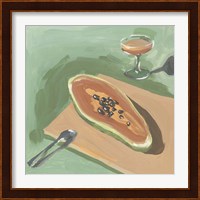 Still Life with Papaya I Fine Art Print