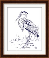 Indigo Heron I Fine Art Print