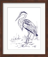 Indigo Heron I Fine Art Print