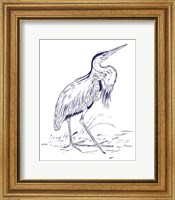 Indigo Heron II Fine Art Print