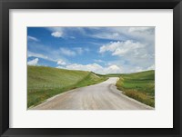 Gravel Road Near Choteau Montana I Framed Print