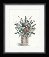 Seasonal Charm Greenery I Framed Print
