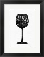 Wineness BW Fine Art Print