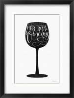 Wineness BW Framed Print