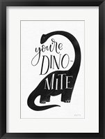 Dinomite BW Framed Print