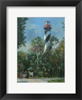 St. Augustine Lighthouse and Carver Street Fine Art Print