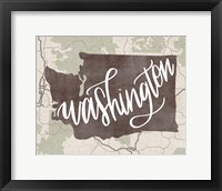 Washington Map Fine Art Print