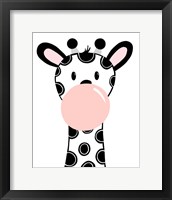 Black Giraffe Framed Print