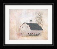 The White Barn Framed Print