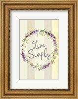 Live Simply Lavender Fine Art Print