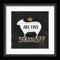 Are Ewe Serious Framed Print