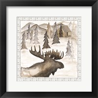Moose w/ Border Fine Art Print