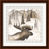Moose w/ Border Fine Art Print