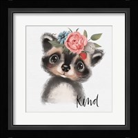 Kind Raccoon Framed Print