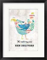 Hen Delivers Fine Art Print