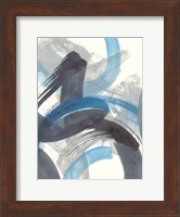 Blue Brushy Abstract II Fine Art Print