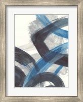 Blue Brushy Abstract I Fine Art Print