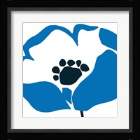Pop Art Floral II BLue Framed Print