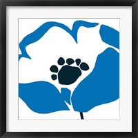 Pop Art Floral II BLue Framed Print