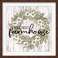 Home Sweet Farmhouse Wreath Fine Art Print