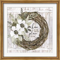 Home is the Nicest Place to Be Wreath Fine Art Print