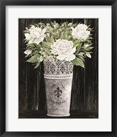 Punched Tin Floral III Framed Print