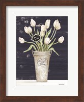 Tulips on Navy I Fine Art Print