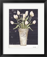Tulips on Navy I Framed Print