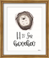 H is for Hedgehog Fine Art Print