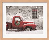 Snowy Christmas Truck Fine Art Print