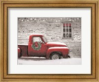 Snowy Christmas Truck Fine Art Print