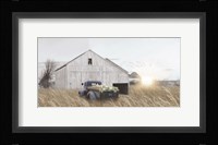 Navy Blue Truck with Flowers Fine Art Print