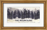Navy Trees The Mountains Fine Art Print
