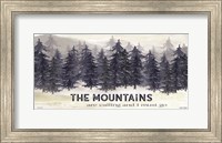 Navy Trees The Mountains Fine Art Print