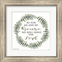 As For Me and My House Wreath Fine Art Print