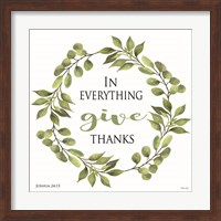 In Everything Give Thanks Wreath Fine Art Print