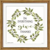 In Everything Give Thanks Wreath Fine Art Print