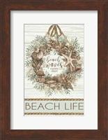 Beach Waves Wreath Fine Art Print