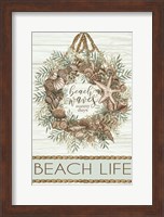 Beach Waves Wreath Fine Art Print