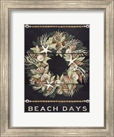 Beach Days Shell Wreath Fine Art Print