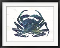 Blue Coastal Crab Fine Art Print