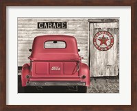 Red Truck with Texaco Sign Fine Art Print