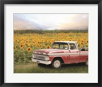 Truck with Sunflowers Framed Print